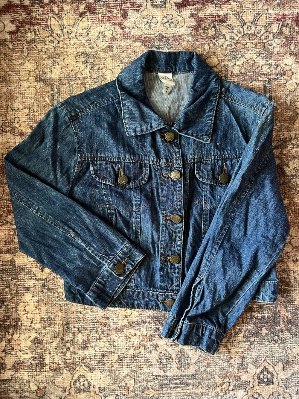 Signature by Sangria Dark Blue Denim Jean Jacket